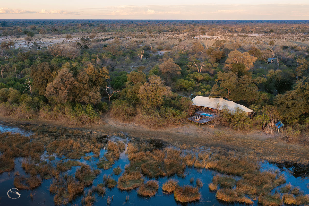 Aerial view of the two-bedroom villa