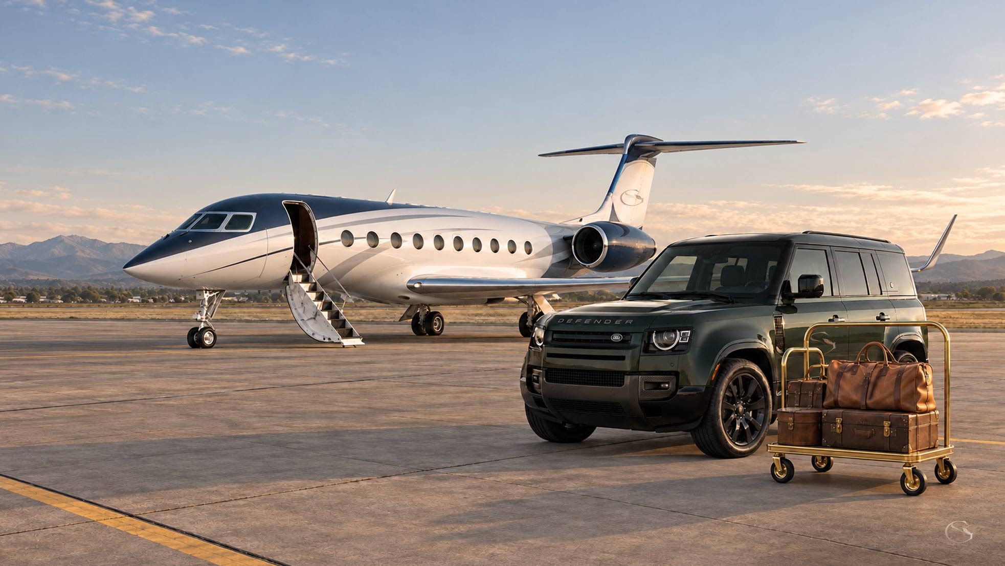 Arriving on your own private jet • Private Jet Safari - Guided Safaris® LuxurySafariCamps.com