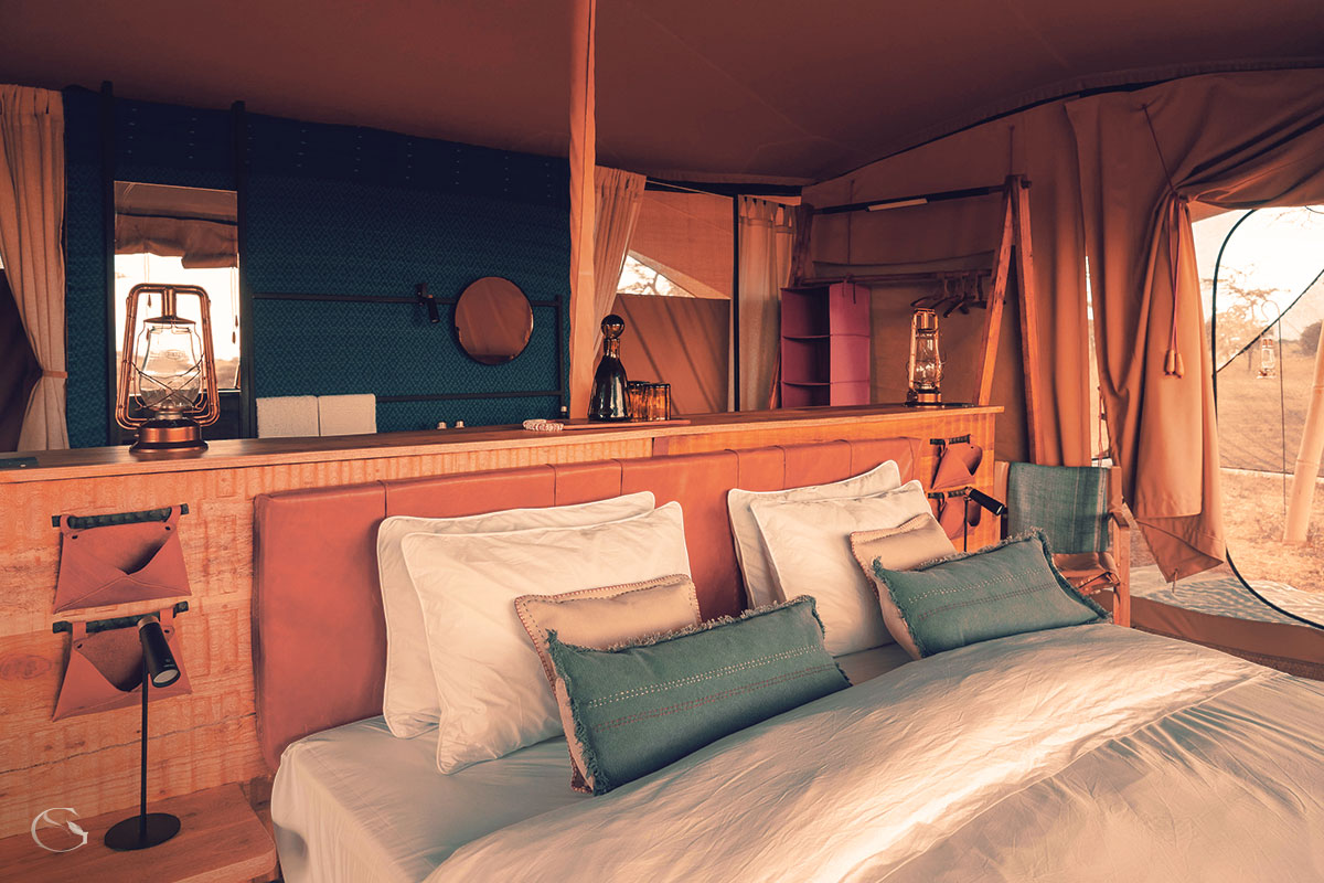 Tent interior of Wilderness Usawa Serengeti Luxury Mobile Camp
