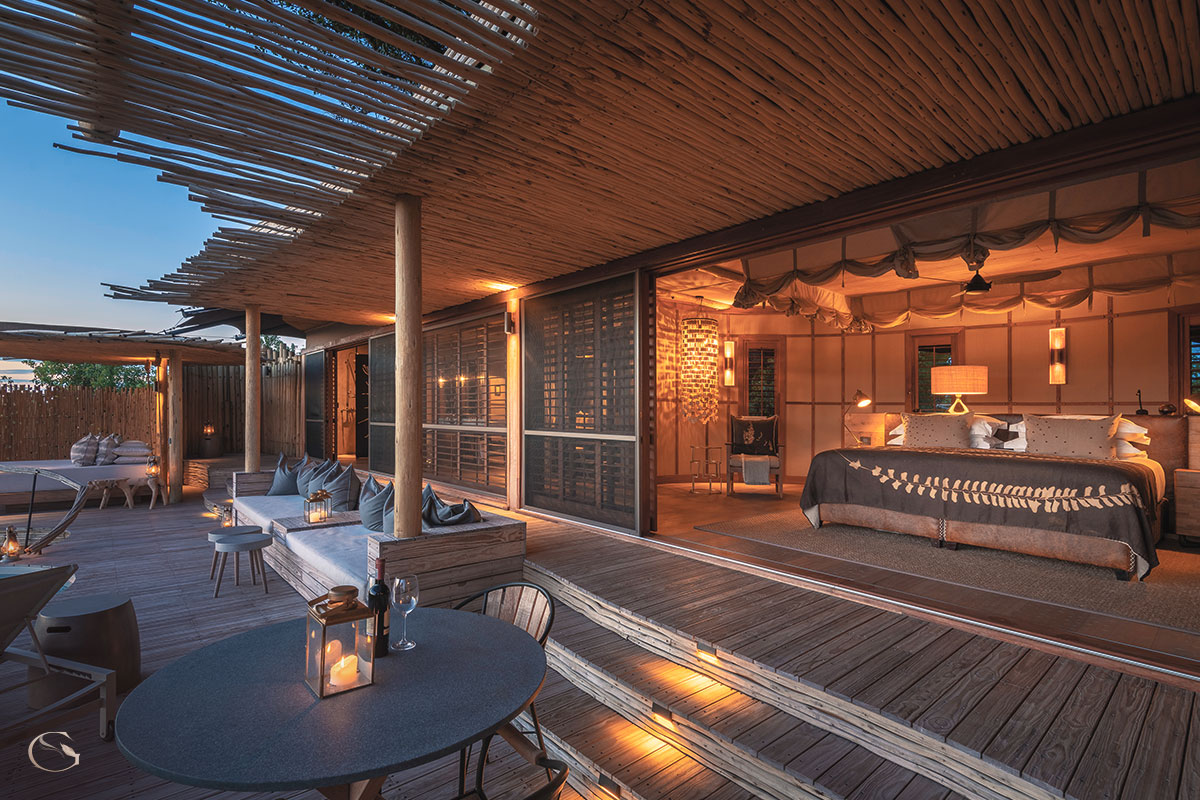 The private deck of your suite at Mombo