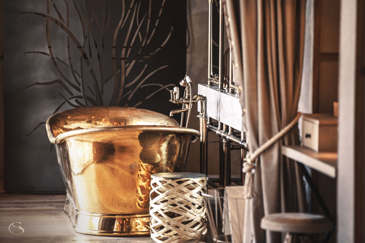 Opulent bathrooms and amenities at Little Mombo