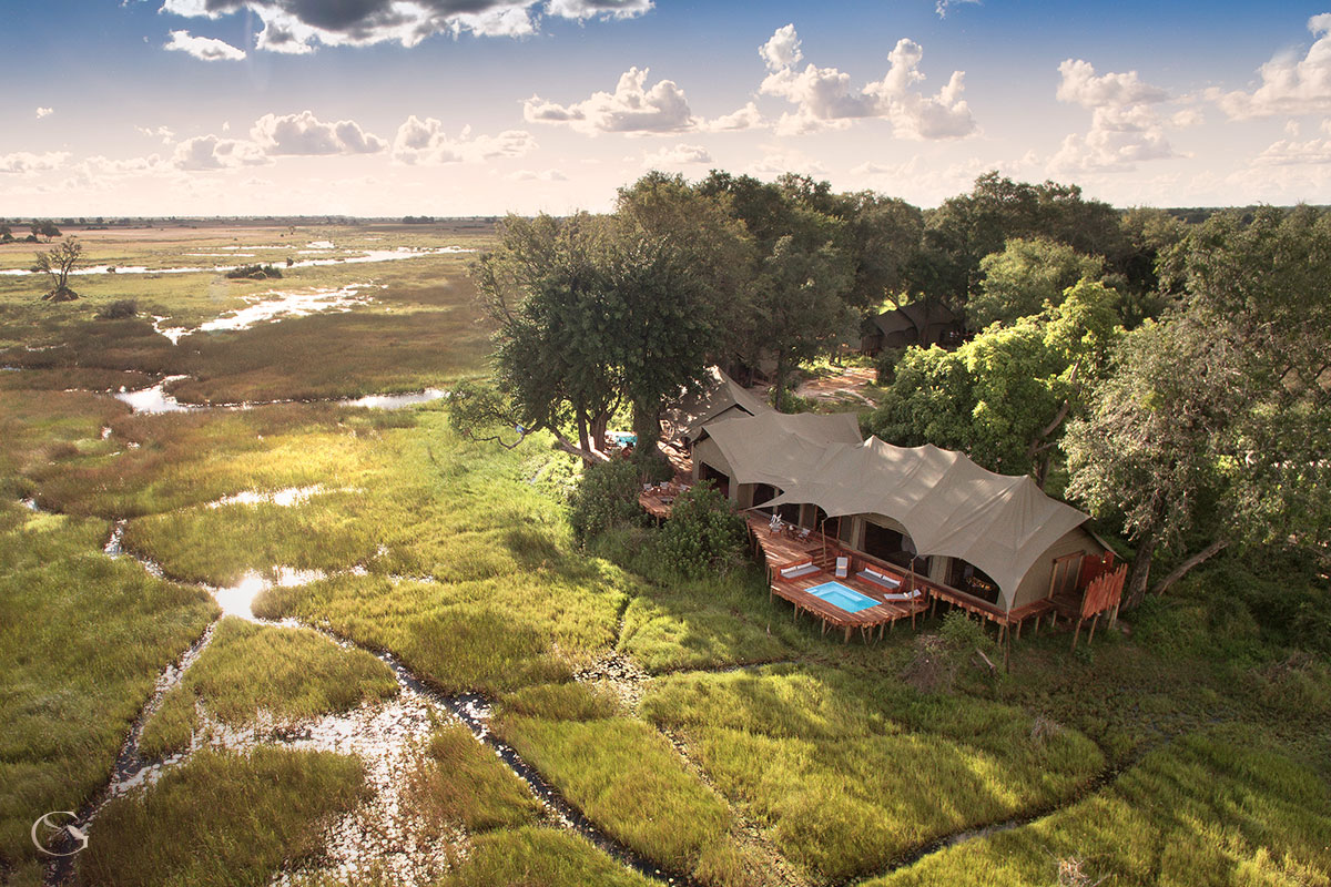 Aerial view of Duba Plains Suite LuxurySafariCamps.com