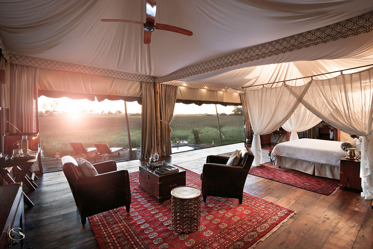 The elegant bedrooms at Duba Plains